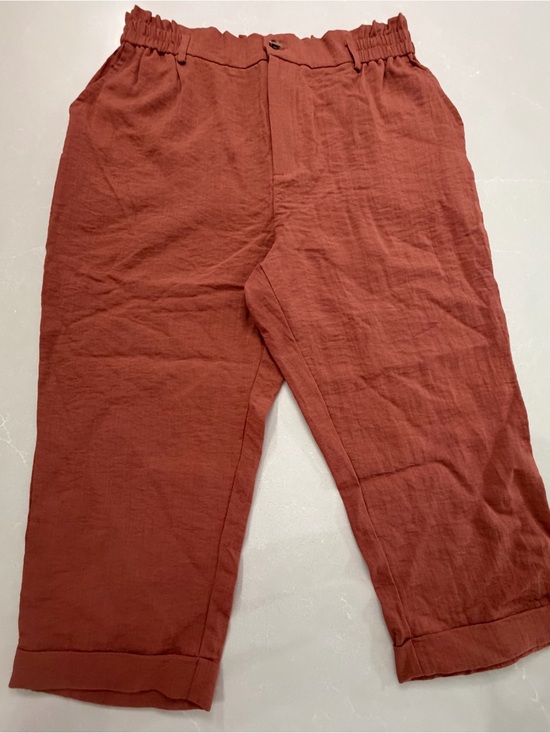 HALARA Pants - Halara Terracotta Cropped Wide-Leg Pants High-Waisted Elastic Size XL